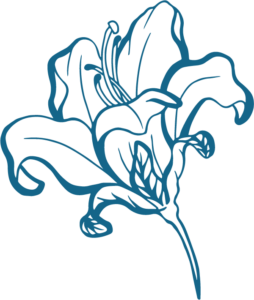 Azalea Outline - blue